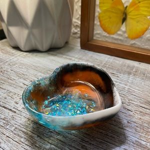 Iridescent Confetti Ring Dish - Heart Shaped Tray